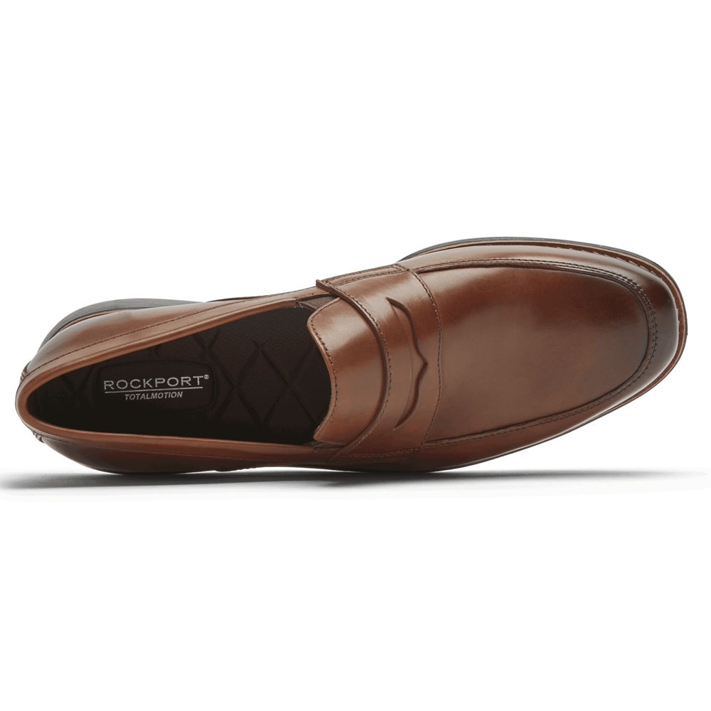 Rockport Mens Total Motion Sport Penny - Dress Shoes Brown - WEJ498213